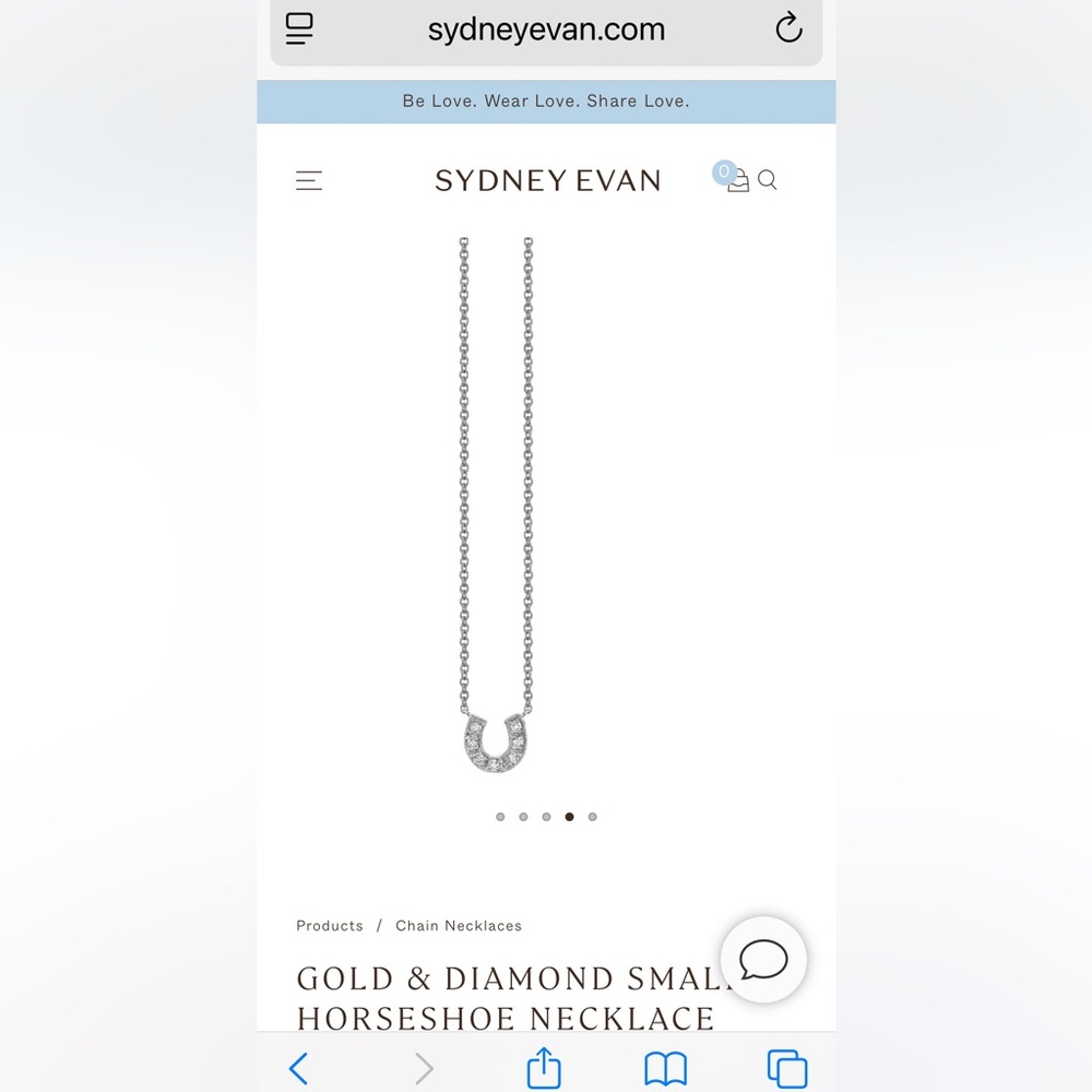 Sydney Evan diamond &  white gold horseshoe Necklace